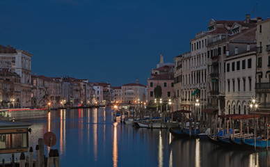 The Grand Canal in Venice in the evening
