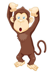 illustration of Monkey cartoon vector