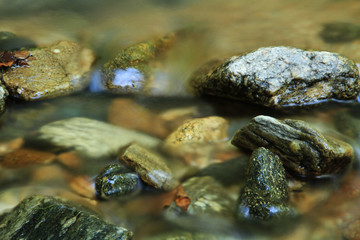 Fototapeta na wymiar skała w strumieniu