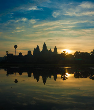 Angkor Wat temple at sunrise, Cambodia