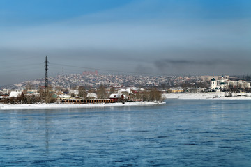 Fototapeta na wymiar Zima Irkutsk, Syberia, Rosja