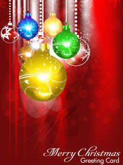 abstract christmas background with christmasball
