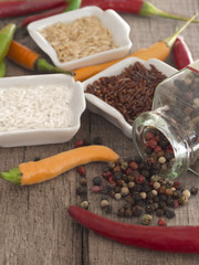pepper spice with fresh vegetables