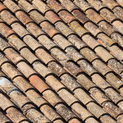 old roof tiles pattern