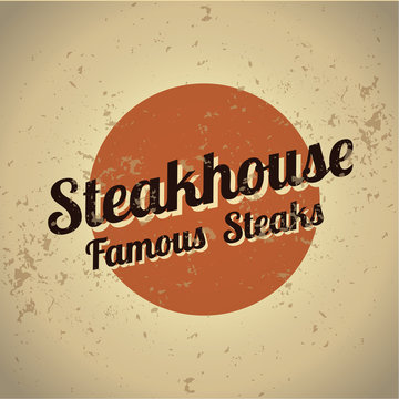 Steakhouse Metal Vintage Sign