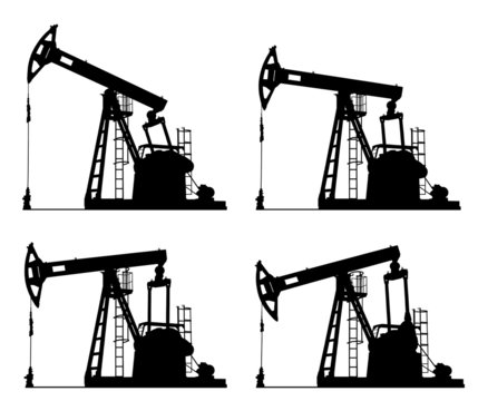 oil well pump jack silhouette