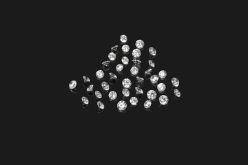Brilliant Diamonds on Black Background