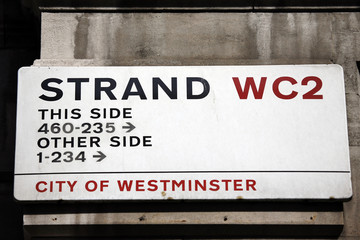 London Street Sign - Strand