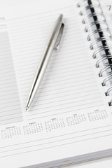 Pen in diary