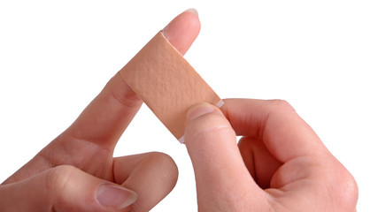 finger mit pflaster