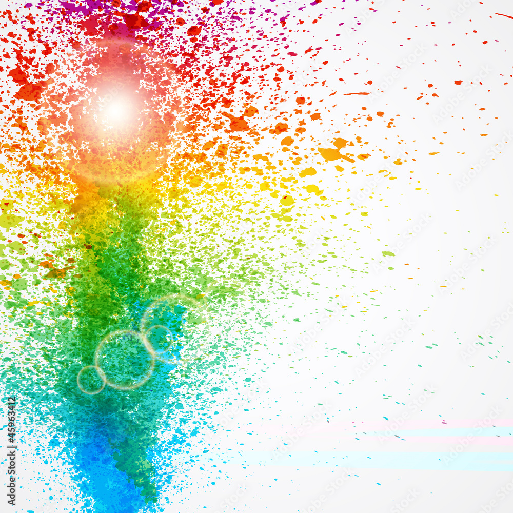 Canvas Prints abstract background forming by watercolor paint splashes.