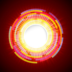 Abstract vibrant background with a round space for your text.