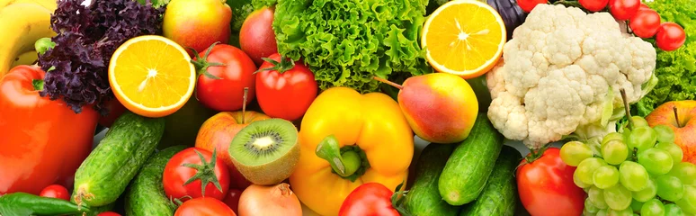 Zelfklevend Fotobehang fruits and vegetables © Serghei V