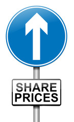 Share price increase.