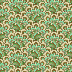 Green-brown-gray seamless pattern