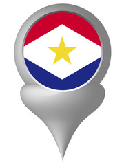 サバ  　国旗　フレーム　マーク　ポイント