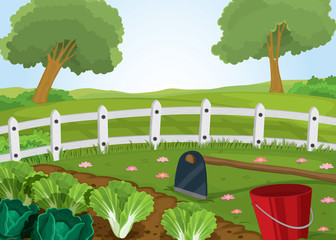 farm and gardening tools © GraphicsRF