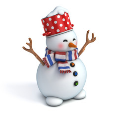 3d snowman