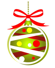 green christmas ball