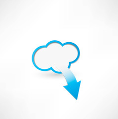 Cloud And Arrow. Cloud computing concept
