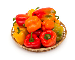 colorful paprika in a basket