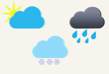 Weather icons set. Vector illustration