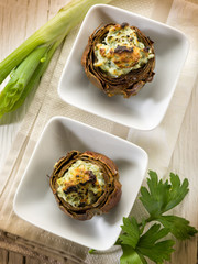 stuffed artichoke, vegetarian fod