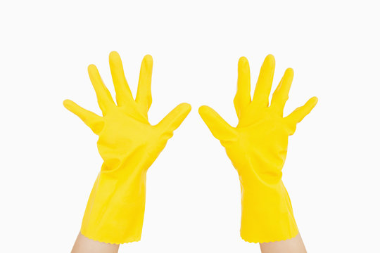 Hands wearing gloves