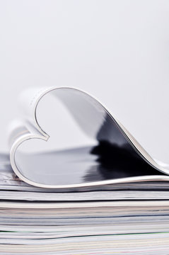 Magazine Folded Into A Heart Shape