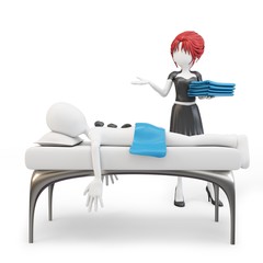 Fototapeta premium 3d man relaxing at spa