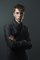 handsome man in a business suit