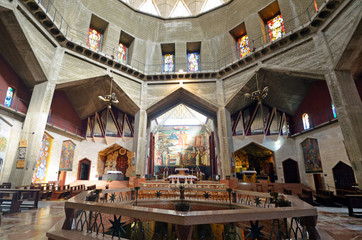 Basilica of the Annunciation in Nazareth,Israel - obrazy, fototapety, plakaty