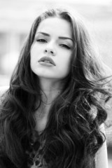 Naklejka premium portrait of young beautiful girl