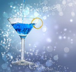 Blue cocktail