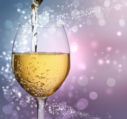 Wine Glass with White Wine