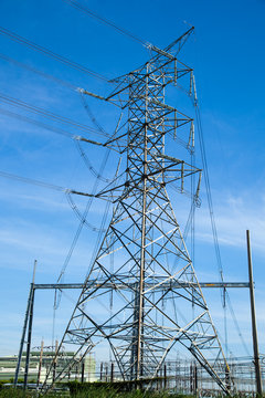 High voltage towers.