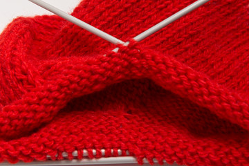 knitted red sock