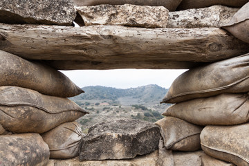 Defensive fighting position in Alcubierre, Spain