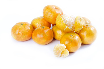 Mandarinas en blanco