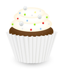 holiday cupcake with dragees