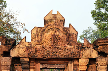 Dintel de Banteay Srei. Camboya
