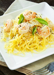 Spaghetti Squash & Shrimp