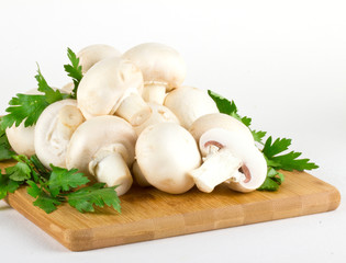 White mushrooms