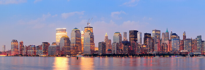 New York City Manhattan downtown skyline
