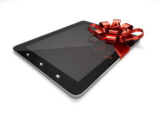 Tablet with ribbon