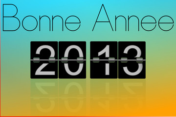 Carte Voeux 2013 Bleu Orange