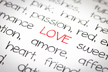 Fototapeta premium Word love
