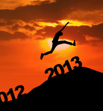 2013 silhoutte jump new year