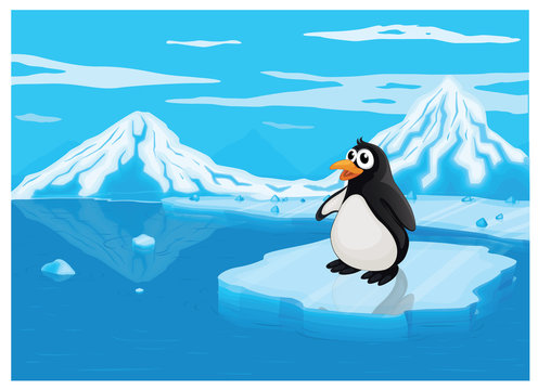 penguine on ice lce land