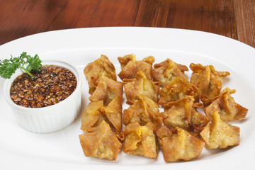Deep fried shrimp dumplings